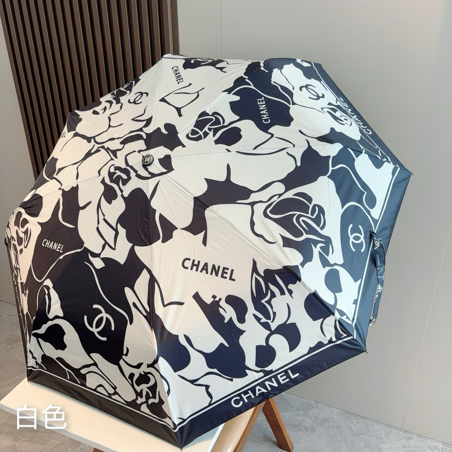  CHANEL（香奈儿）三折自动折叠晴雨伞 选用台湾进口UV防紫外线伞布 原单代工级品质 