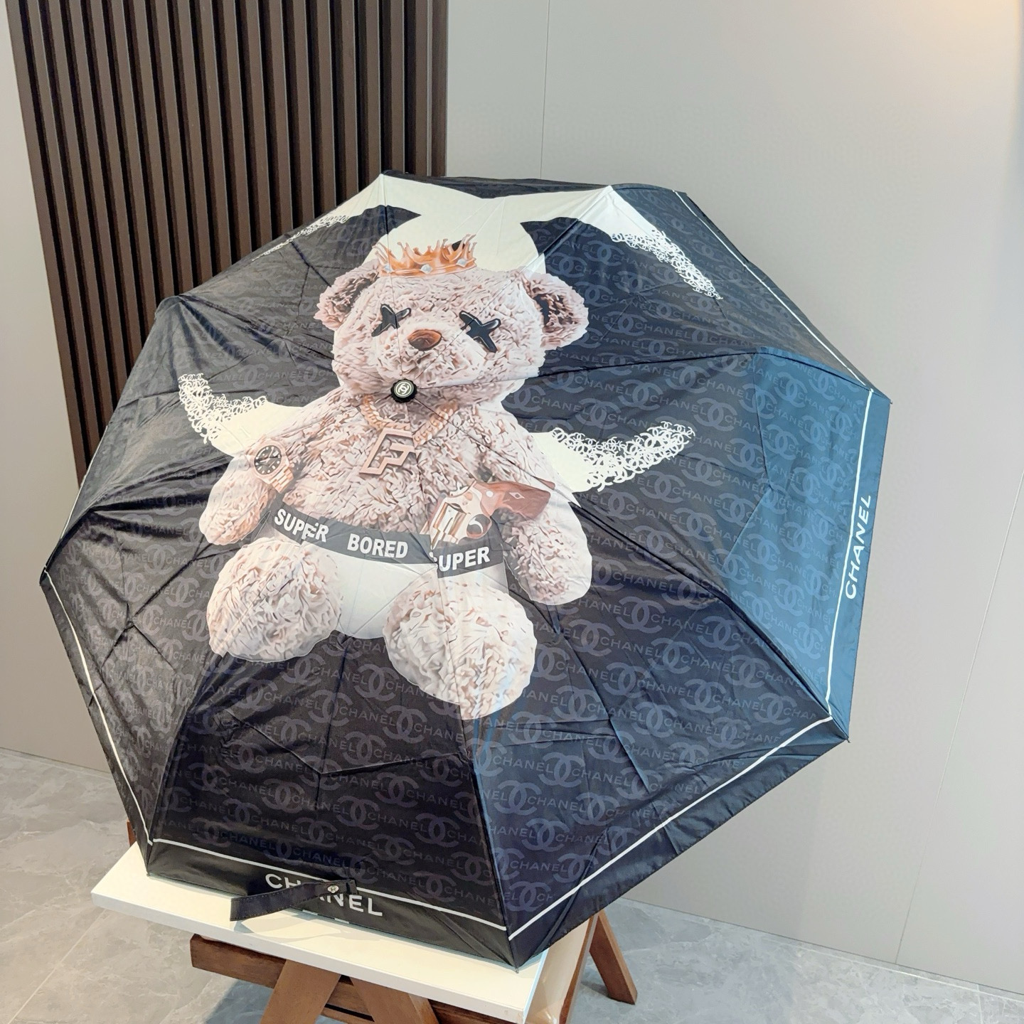  CHANEL（香奈儿）三折自动折叠晴雨伞 选用台湾进口UV防紫外线伞布 原单代工级品质 