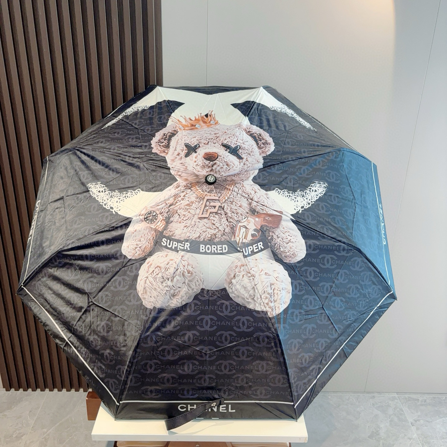  CHANEL（香奈儿）三折自动折叠晴雨伞 选用台湾进口UV防紫外线伞布 原单代工级品质 