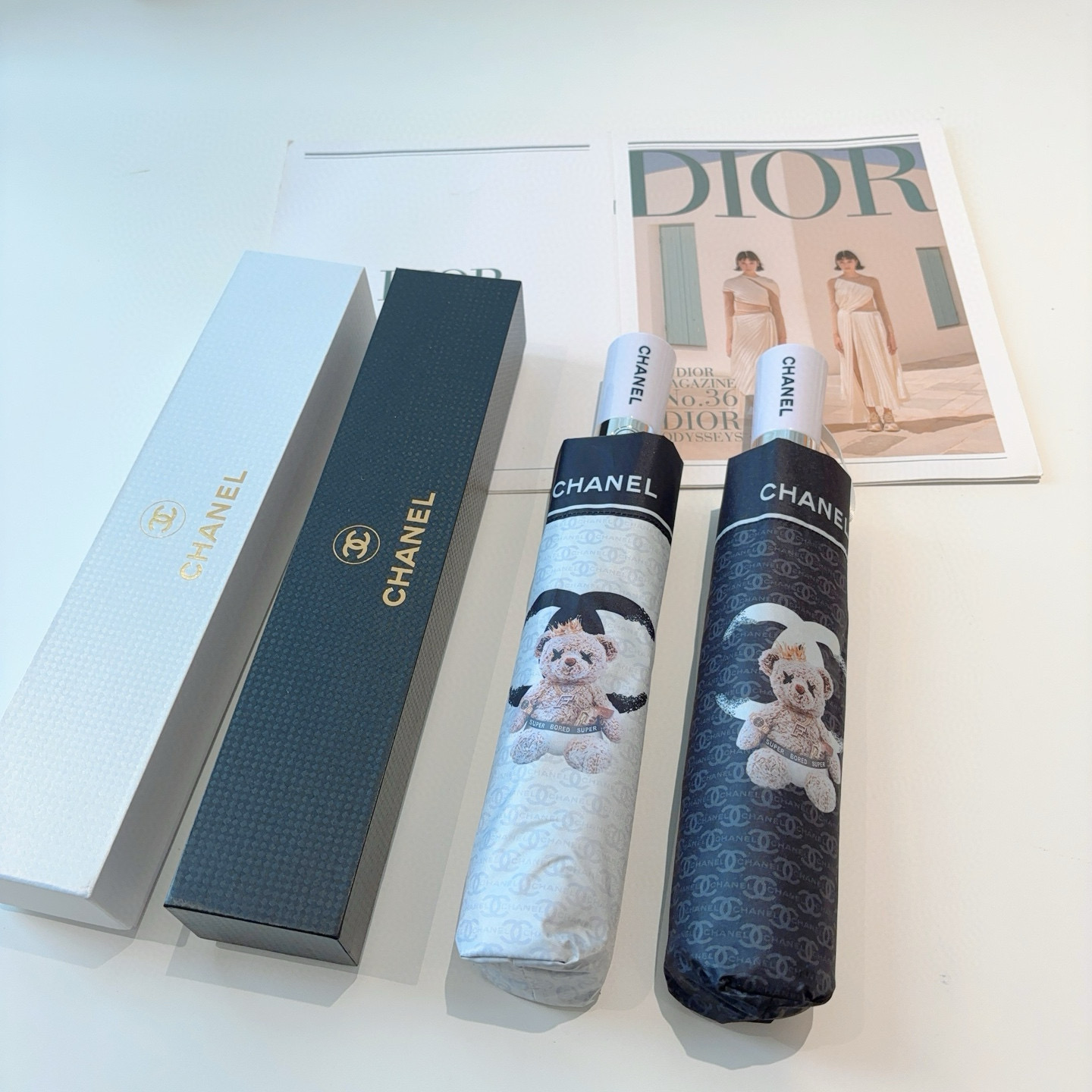  CHANEL（香奈儿）三折自动折叠晴雨伞 选用台湾进口UV防紫外线伞布 原单代工级品质 