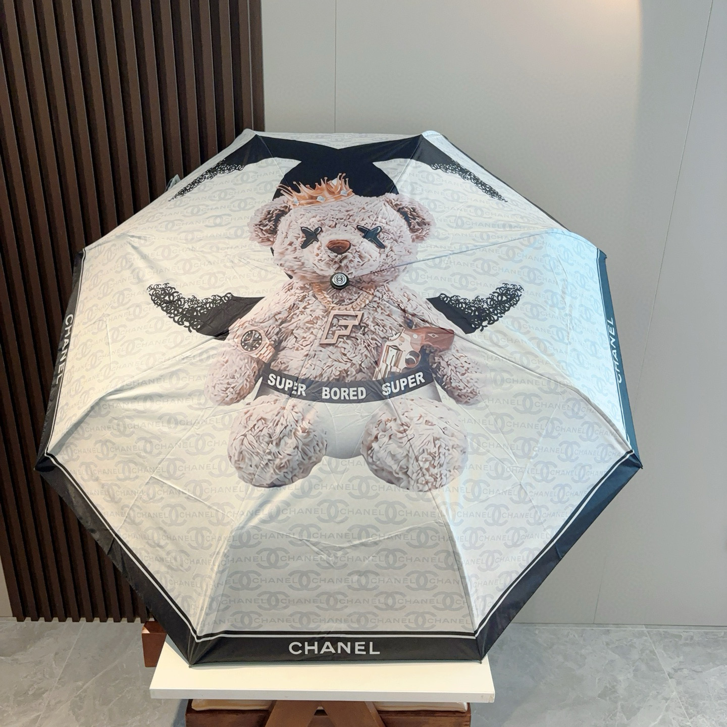  CHANEL（香奈儿）三折自动折叠晴雨伞 选用台湾进口UV防紫外线伞布 原单代工级品质 