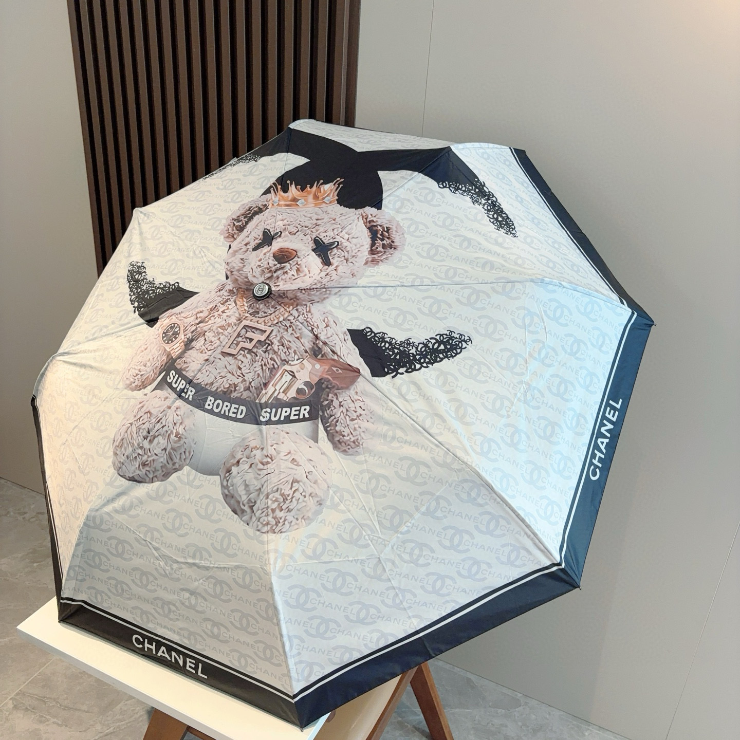  CHANEL（香奈儿）三折自动折叠晴雨伞 选用台湾进口UV防紫外线伞布 原单代工级品质 