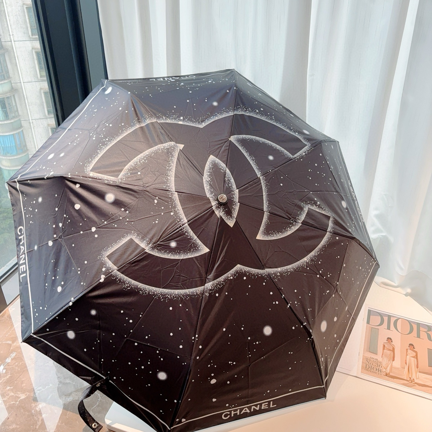  CHANEL（香奈儿）三折自动折叠晴雨伞 选用台湾进口UV防紫外线伞布 原单代工级品质 