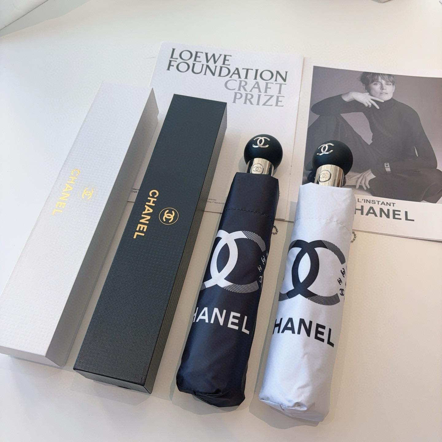  CHANEL（香奈儿）三折自动折叠晴雨伞 选用台湾进口UV防紫外线伞布 原单代工级品质 