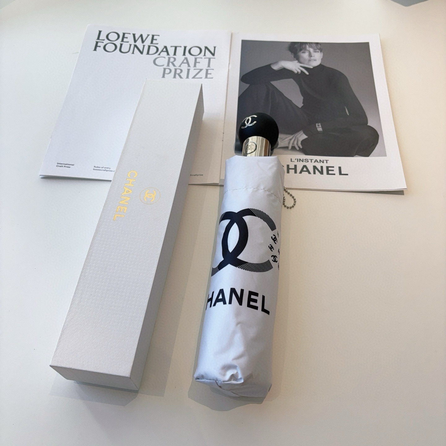  CHANEL（香奈儿）三折自动折叠晴雨伞 选用台湾进口UV防紫外线伞布 原单代工级品质 