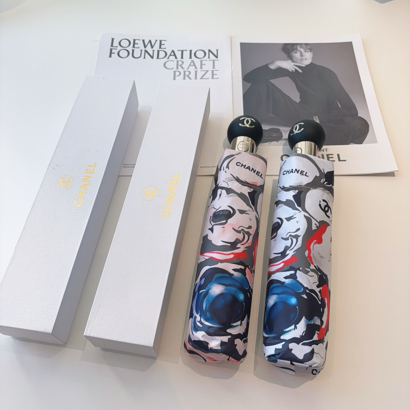  CHANEL（香奈儿）三折自动折叠晴雨伞 选用台湾进口UV防紫外线伞布 原单代工级品质 