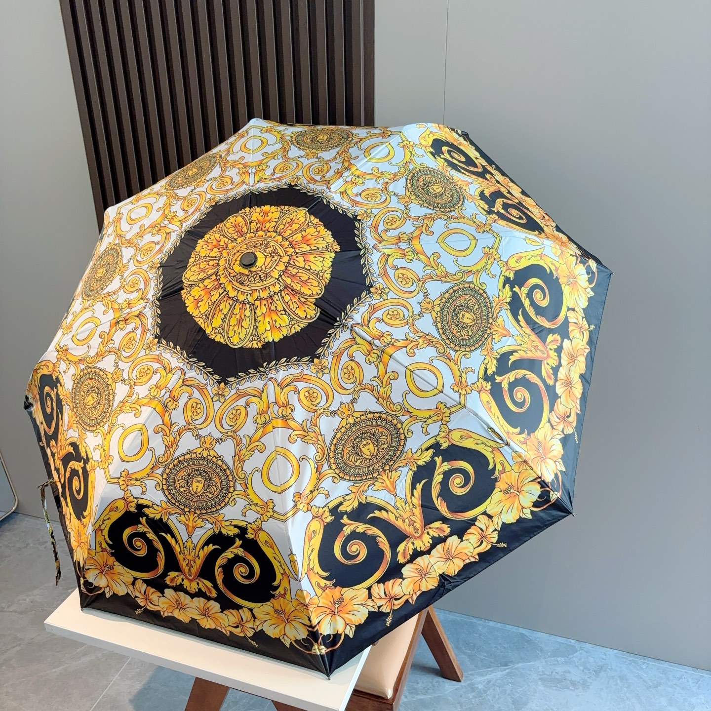  范思哲（VERSACE）新款 三折自动折叠晴雨伞 年度最新火爆单品  原单代工级品质 第一代210T碰