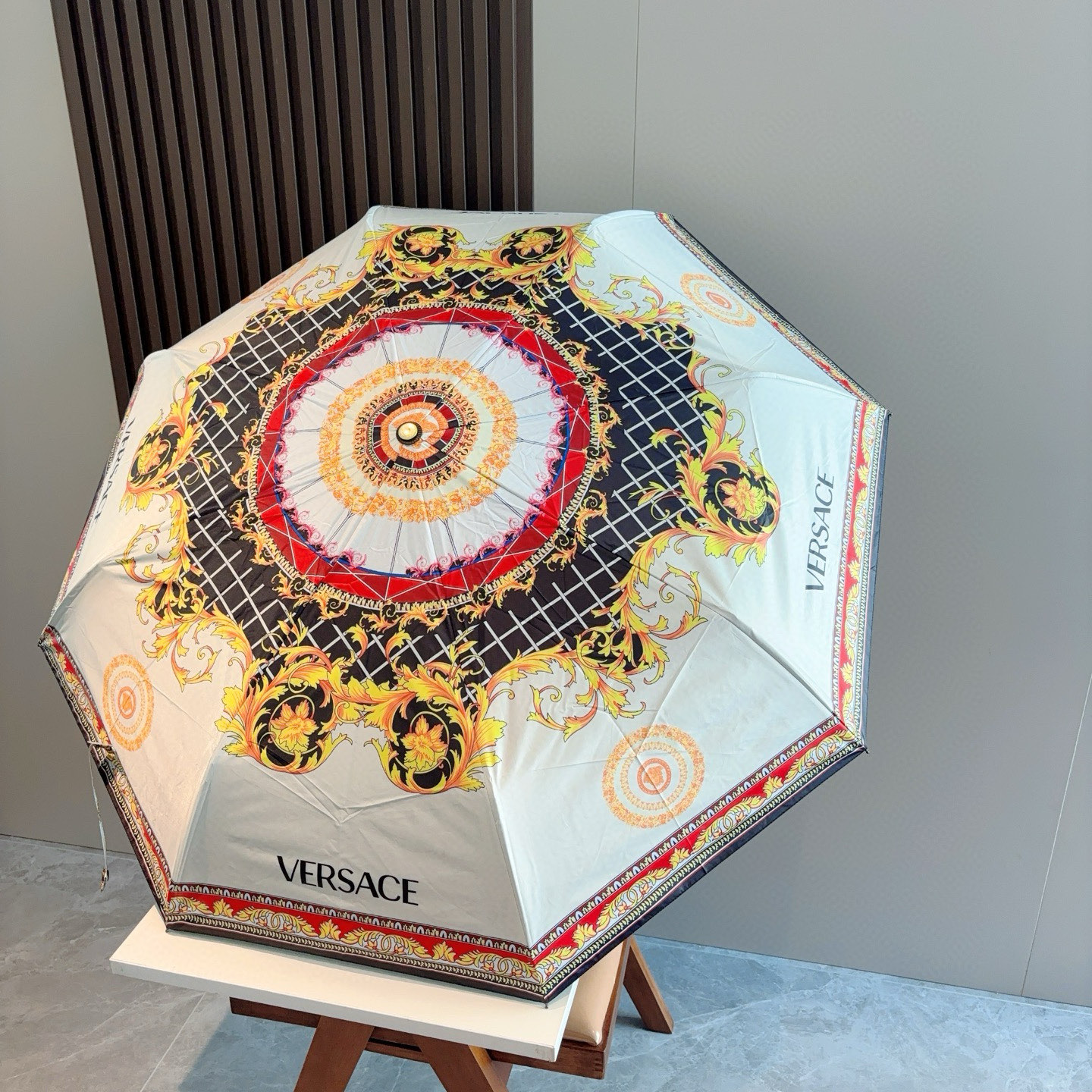  范思哲（VERSACE）新款 三折自动折叠晴雨伞 年度最新火爆单品  原单代工级品质 第一代210T碰