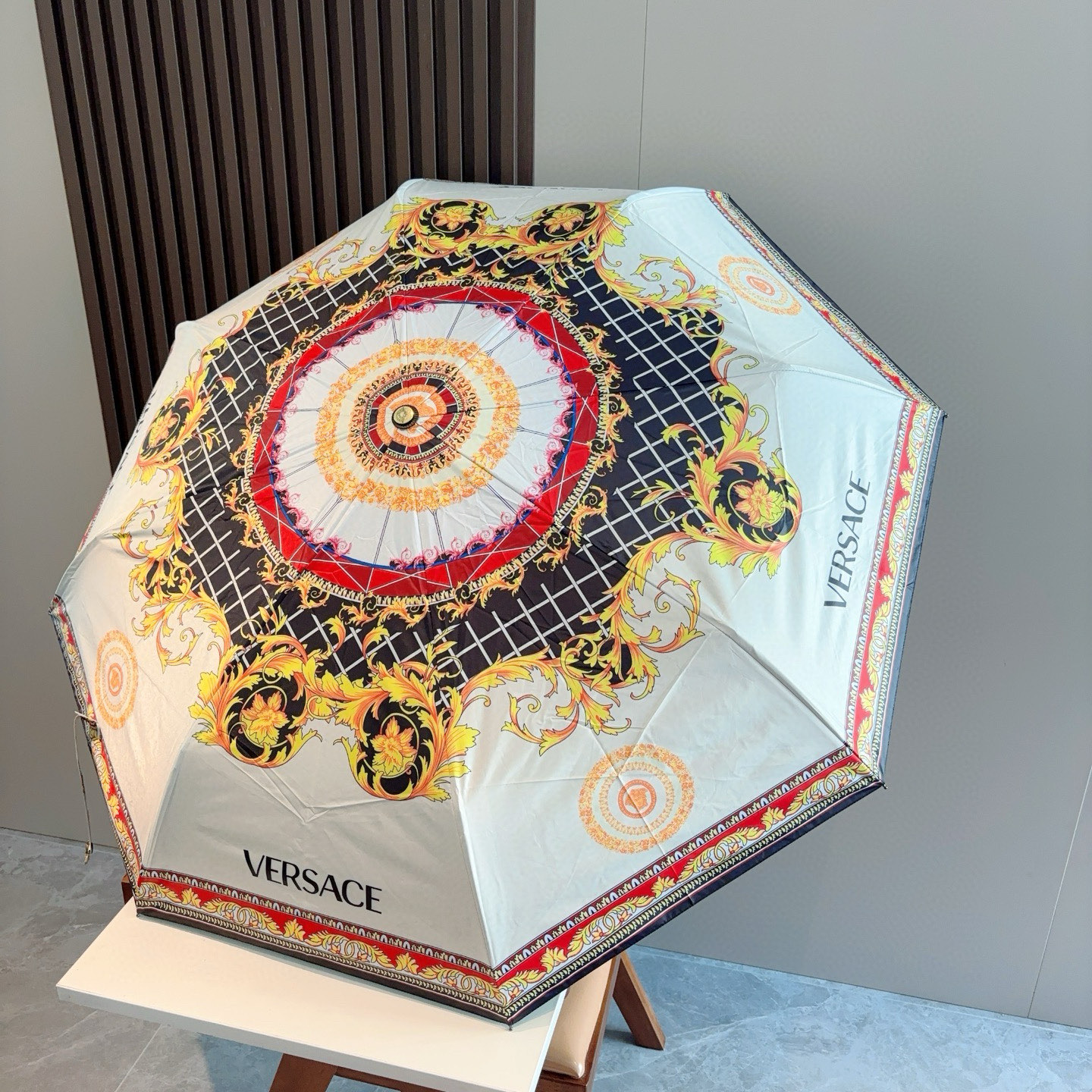  范思哲（VERSACE）新款 三折自动折叠晴雨伞 年度最新火爆单品  原单代工级品质 第一代210T碰
