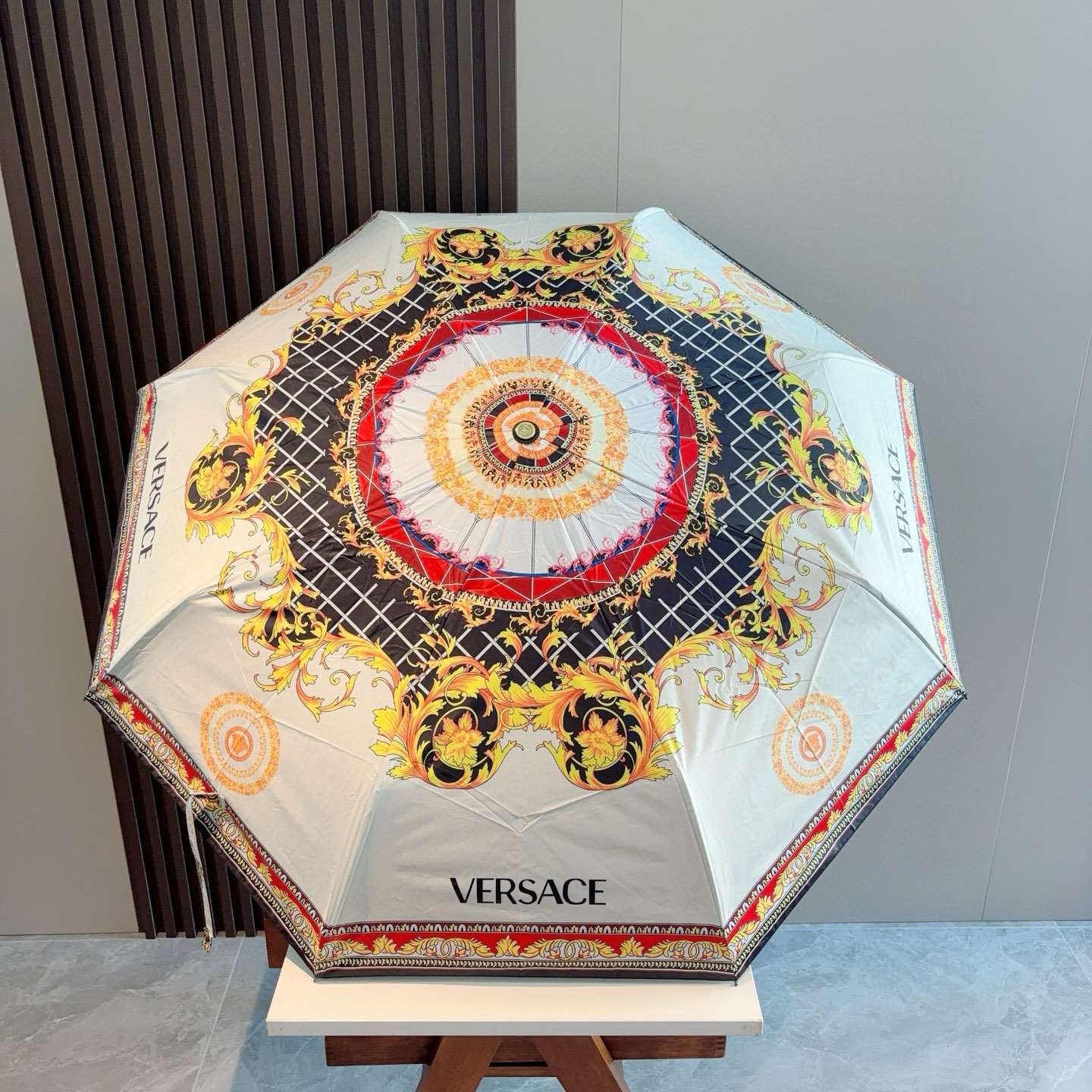  范思哲（VERSACE）新款 三折自动折叠晴雨伞 年度最新火爆单品  原单代工级品质 第一代210T碰