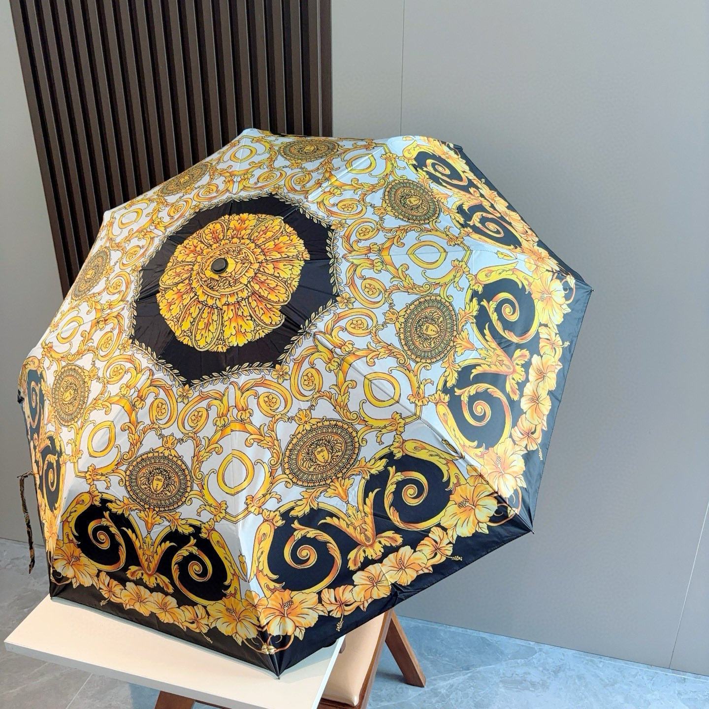  范思哲（VERSACE）新款 三折自动折叠晴雨伞 年度最新火爆单品  原单代工级品质 第一代210T碰
