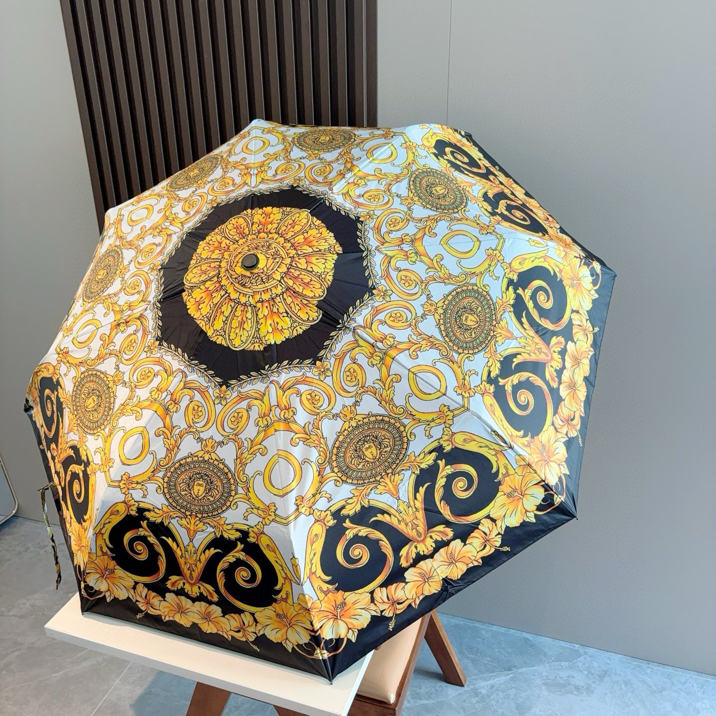  范思哲（VERSACE）新款 三折自动折叠晴雨伞 年度最新火爆单品  原单代工级品质 第一代210T碰