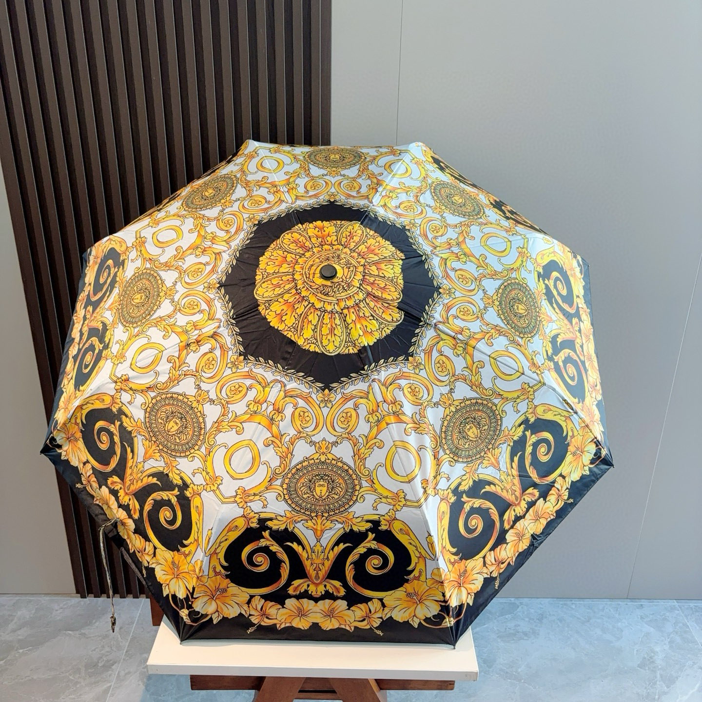  范思哲（VERSACE）新款 三折自动折叠晴雨伞 年度最新火爆单品  原单代工级品质 第一代210T碰