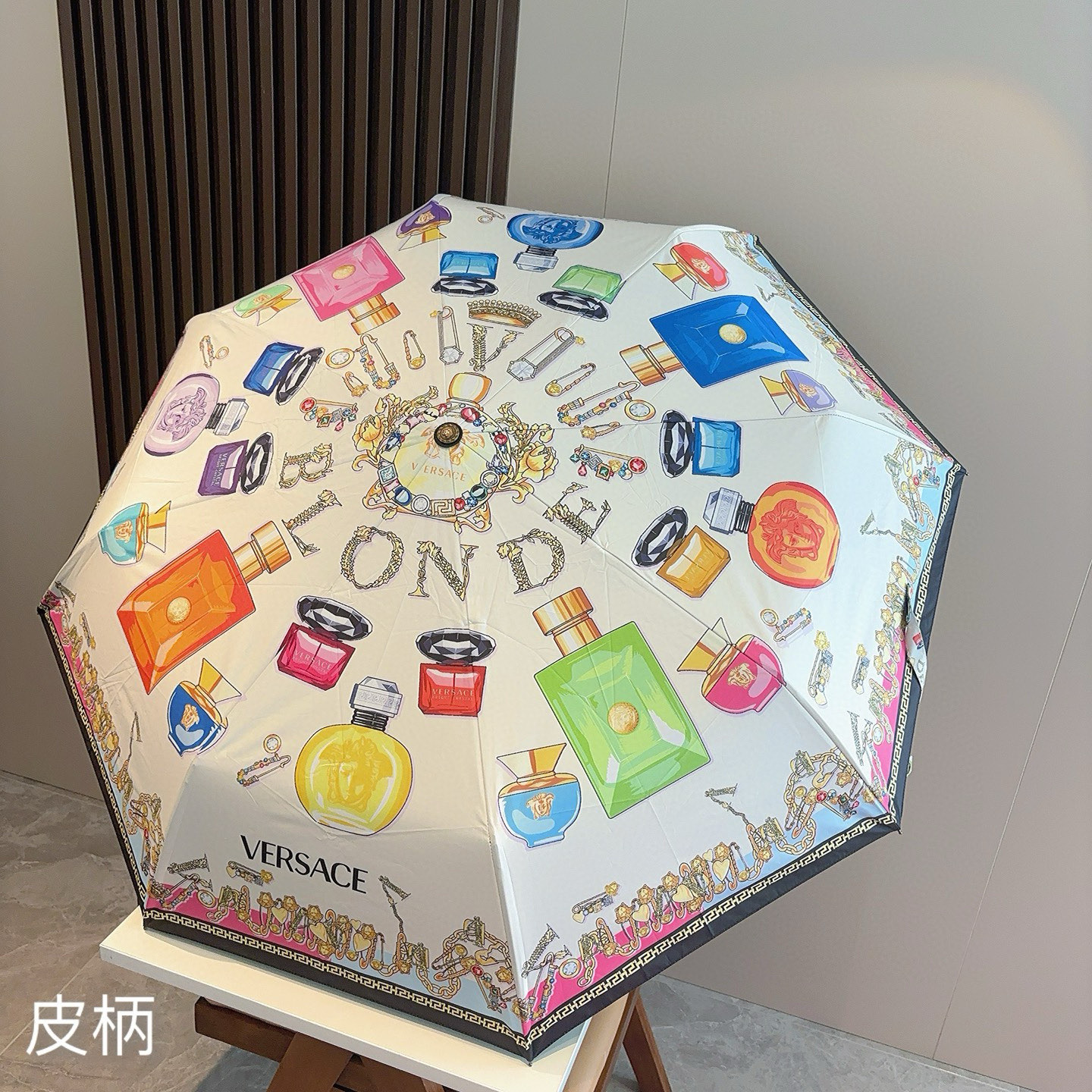  范思哲（VERSACE）新款 三折自动折叠晴雨伞 年度最新火爆单品  原单代工级品质 第一代210T碰