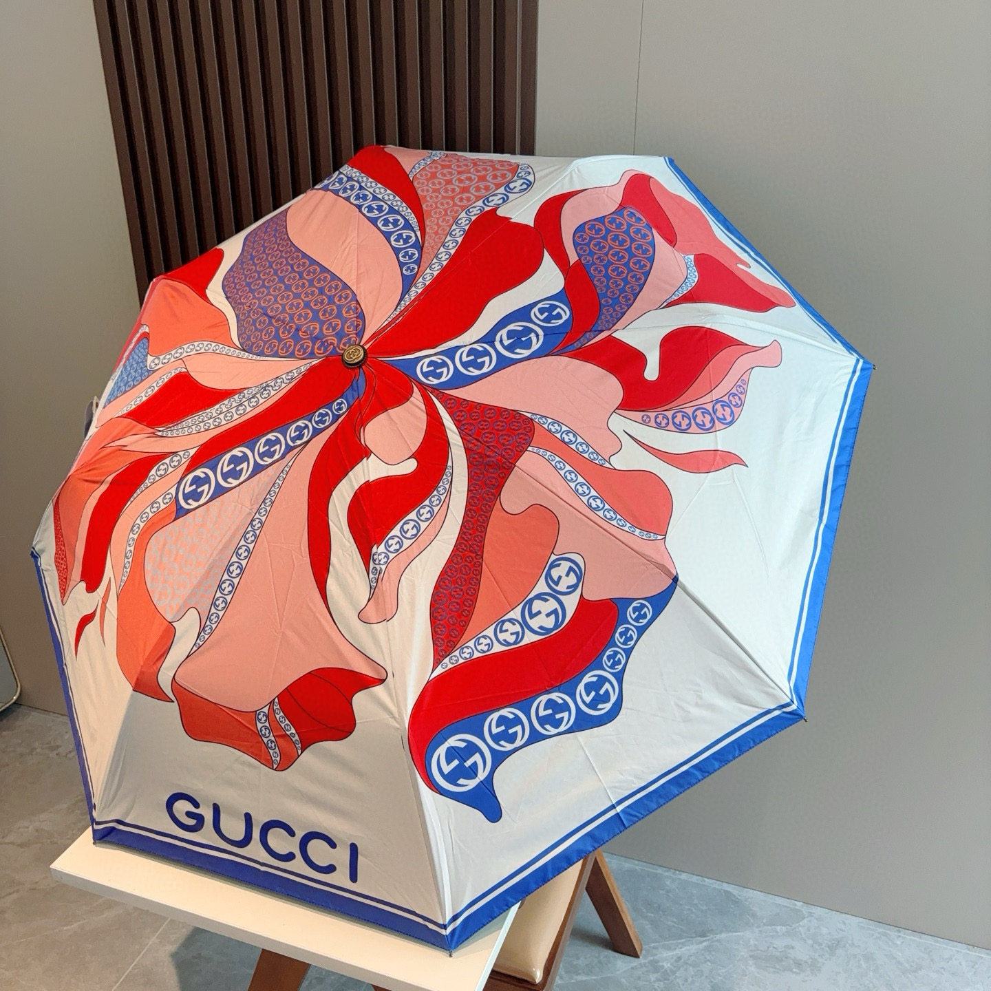 GUCCI（古奇）新款  三折自动折叠晴雨伞 选用台湾进口UV防紫外线伞布 原单代工级品质  🌹