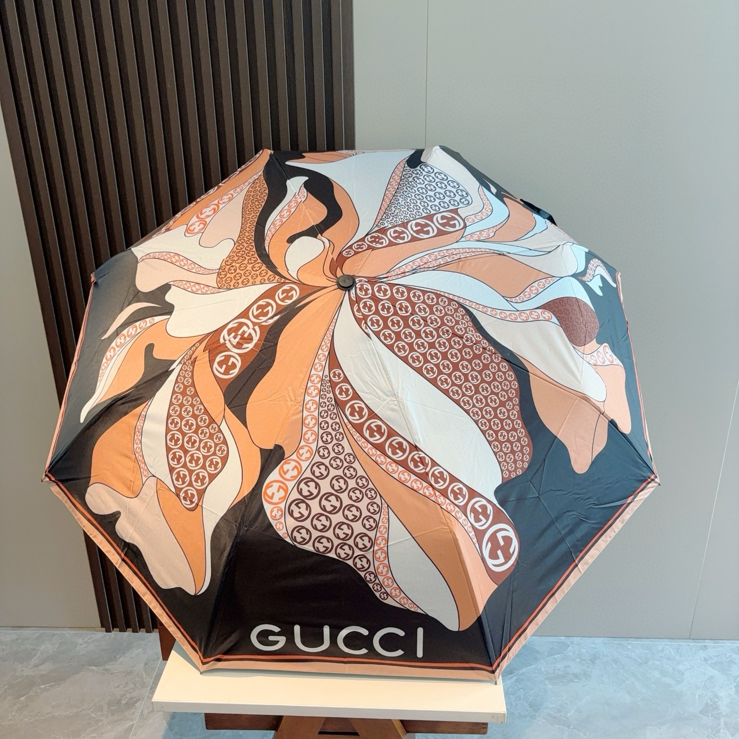 GUCCI（古奇）新款  三折自动折叠晴雨伞 选用台湾进口UV防紫外线伞布 原单代工级品质  🌹