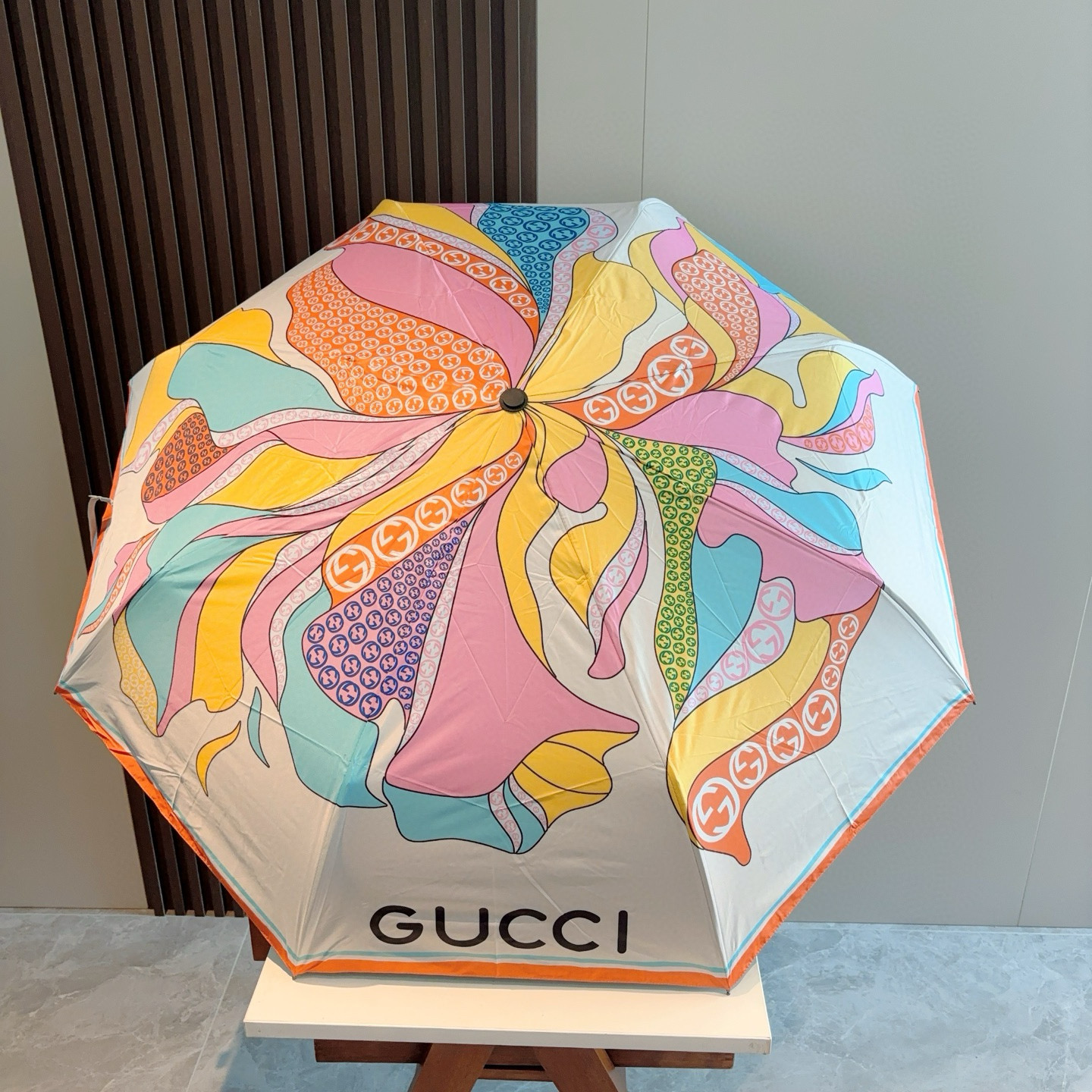 GUCCI（古奇）新款  三折自动折叠晴雨伞 选用台湾进口UV防紫外线伞布 原单代工级品质  🌹