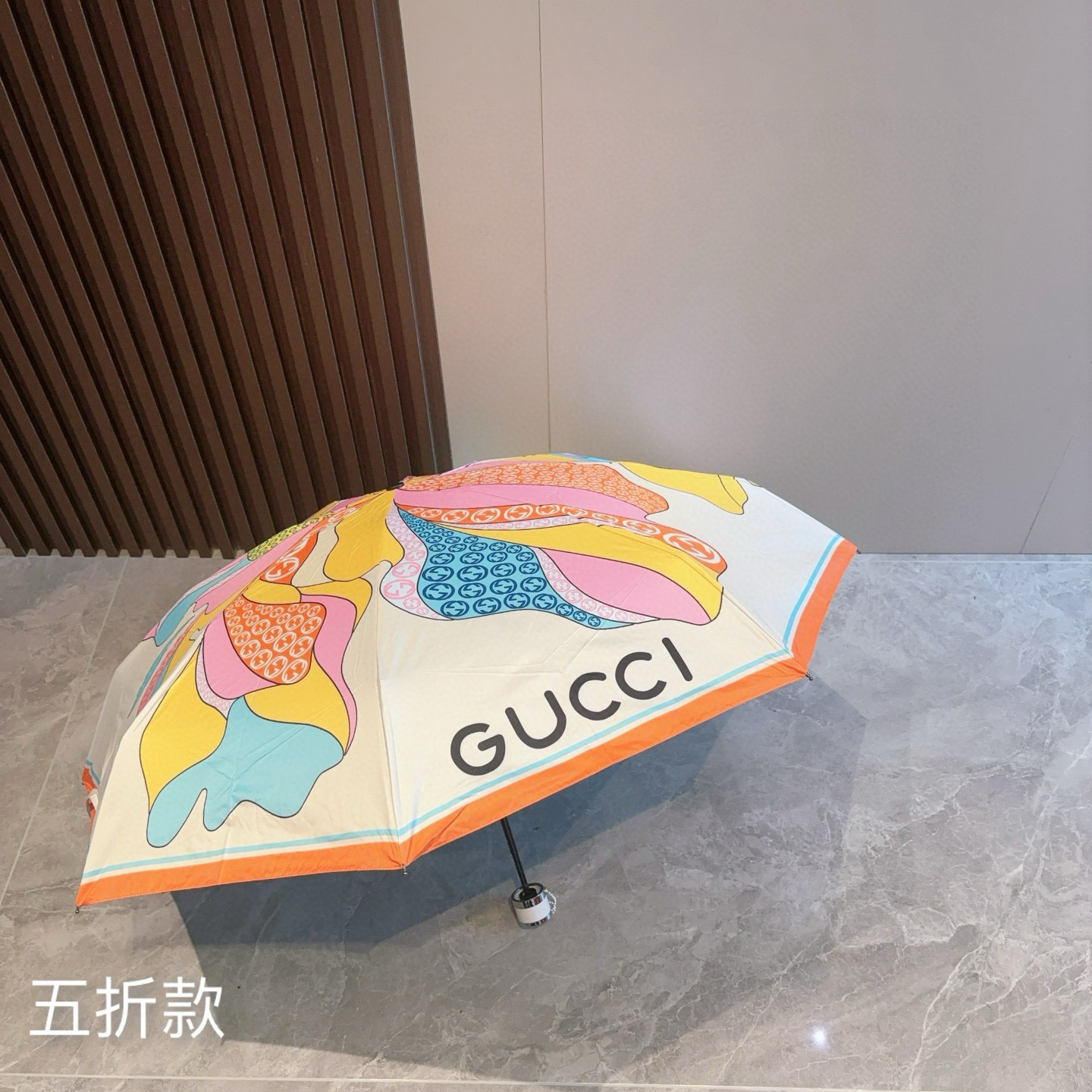 GUCCI（古奇）新款  五折手开折叠晴雨伞 选用台湾进口UV防紫外线伞布 原单代工级品质  🌹