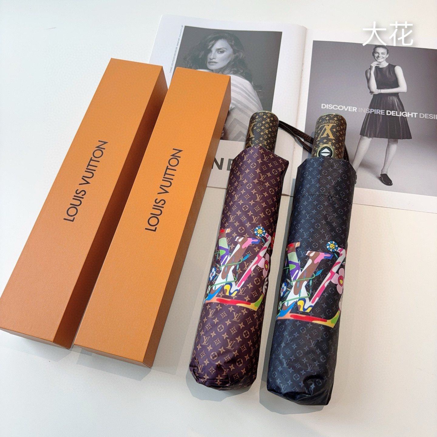 LOUIS VUITTON （路易威登）新款 三折自动折叠晴雨伞 新涂层技术深色伞面 拥有令人惊喜的遮光