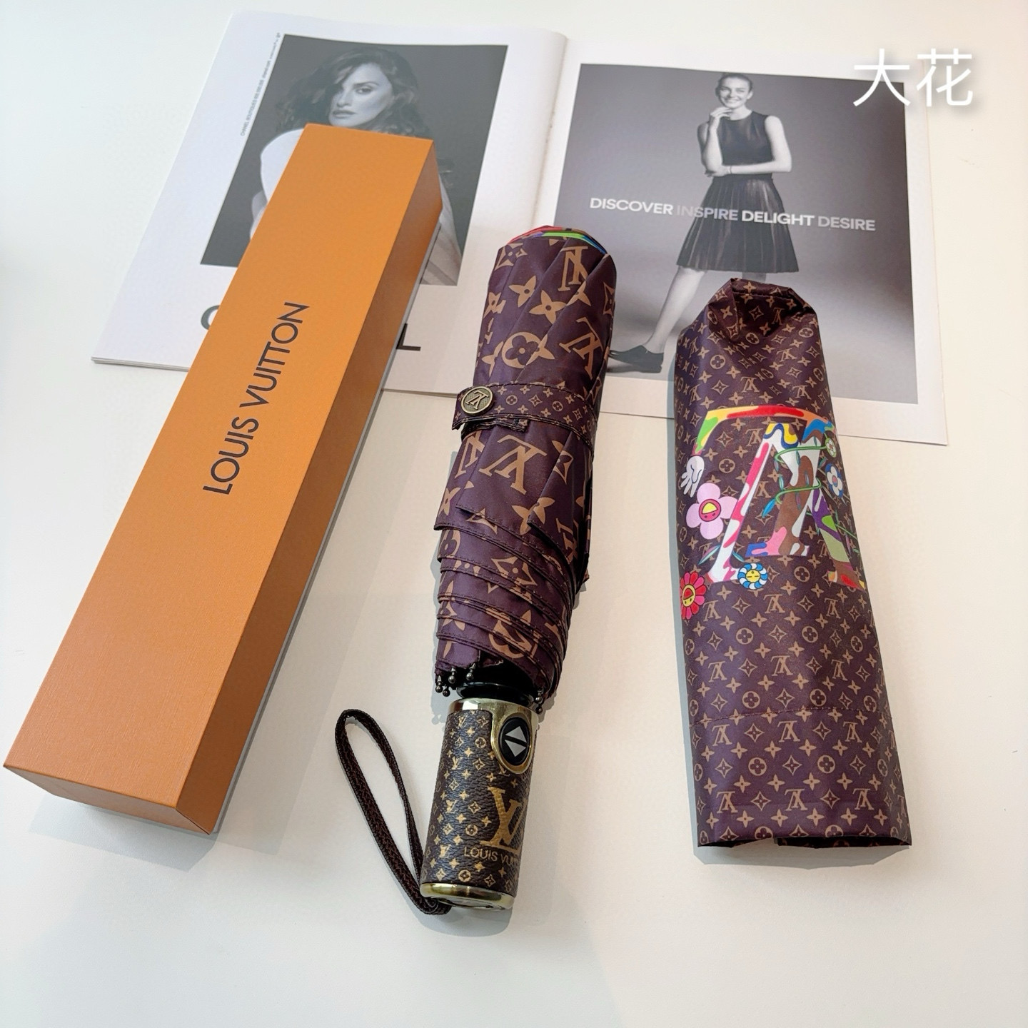 LOUIS VUITTON （路易威登）新款 三折自动折叠晴雨伞 新涂层技术深色伞面 拥有令人惊喜的遮光