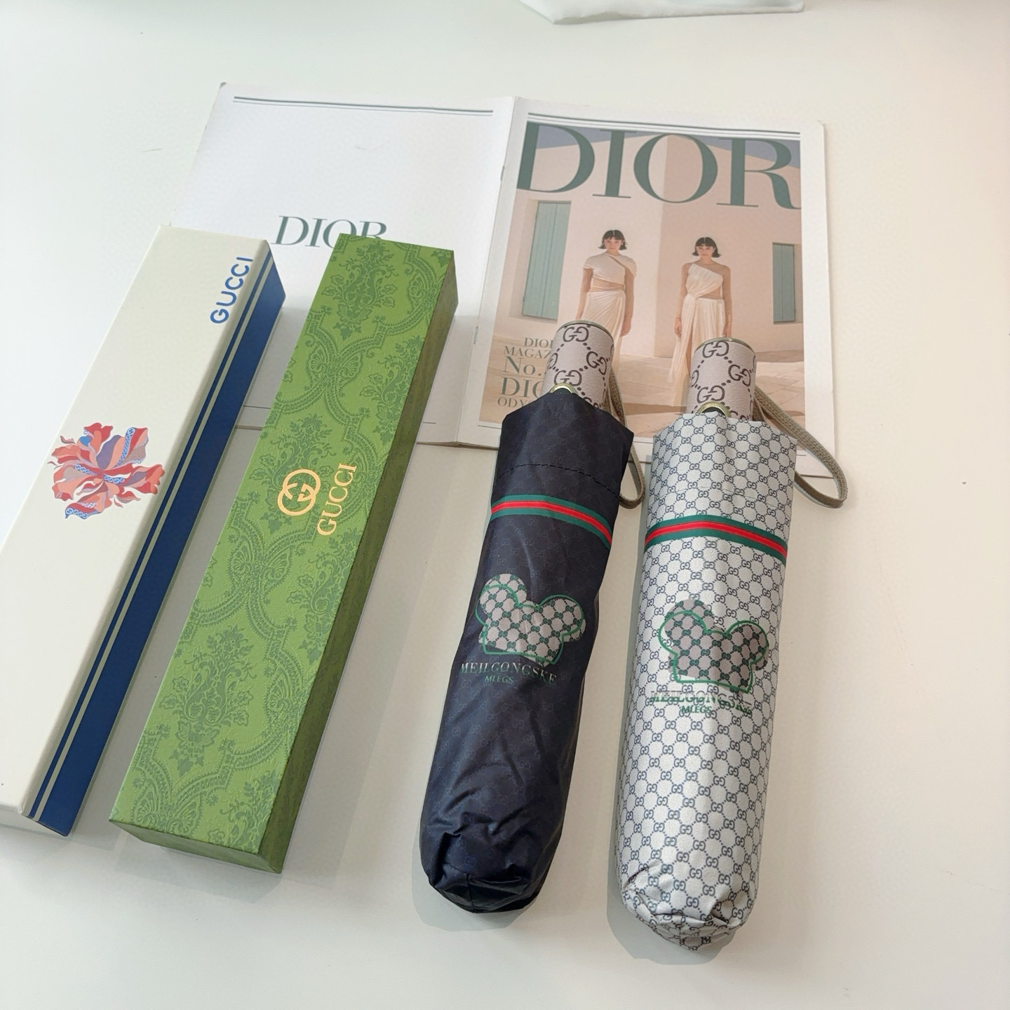  GUCCI古奇 三折自动折叠晴雨伞  时尚原单代工品质 细节精致 看得见的品质 打破一成不变 色泽纯正