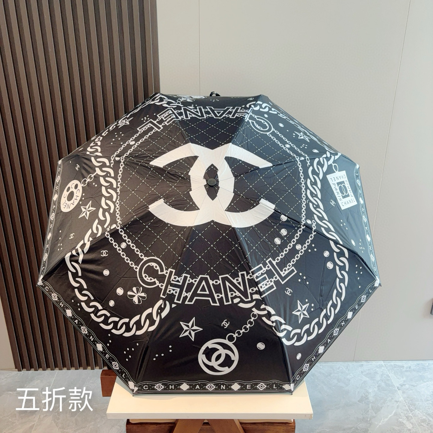  CHANEL（香奈儿）五折手动折叠晴雨伞 选用台湾进口UV防紫外线伞布 原单代工级品质  🌹