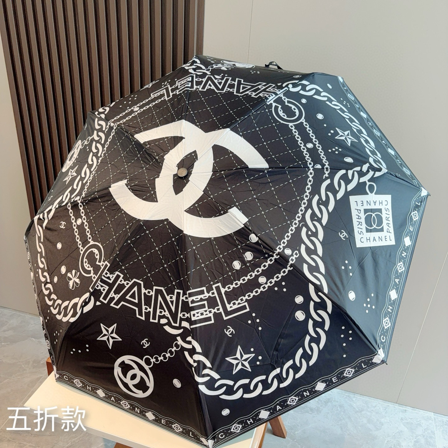  CHANEL（香奈儿）五折手动折叠晴雨伞 选用台湾进口UV防紫外线伞布 原单代工级品质  🌹
