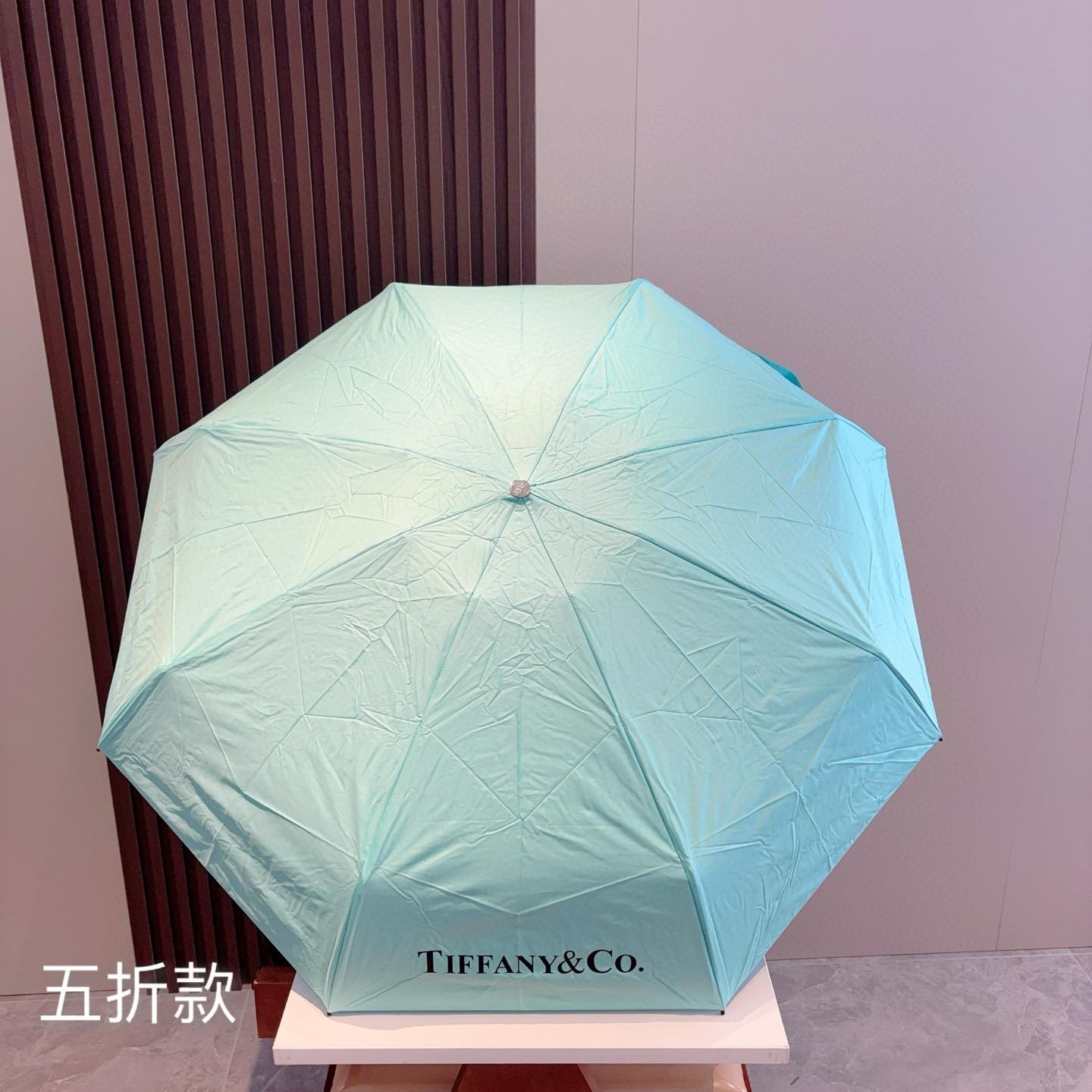  Tiffany蒂芙尼  五折手开折叠晴雨伞 新款火爆来袭 夏日里的小清新 高效阻隔紫外线涂层 有伞随行