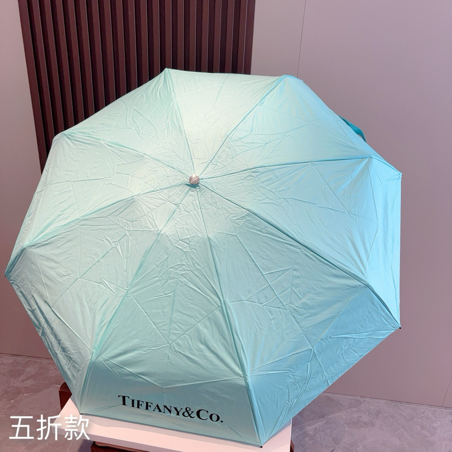  Tiffany蒂芙尼  五折手开折叠晴雨伞 新款火爆来袭 夏日里的小清新 高效阻隔紫外线涂层 有伞随行