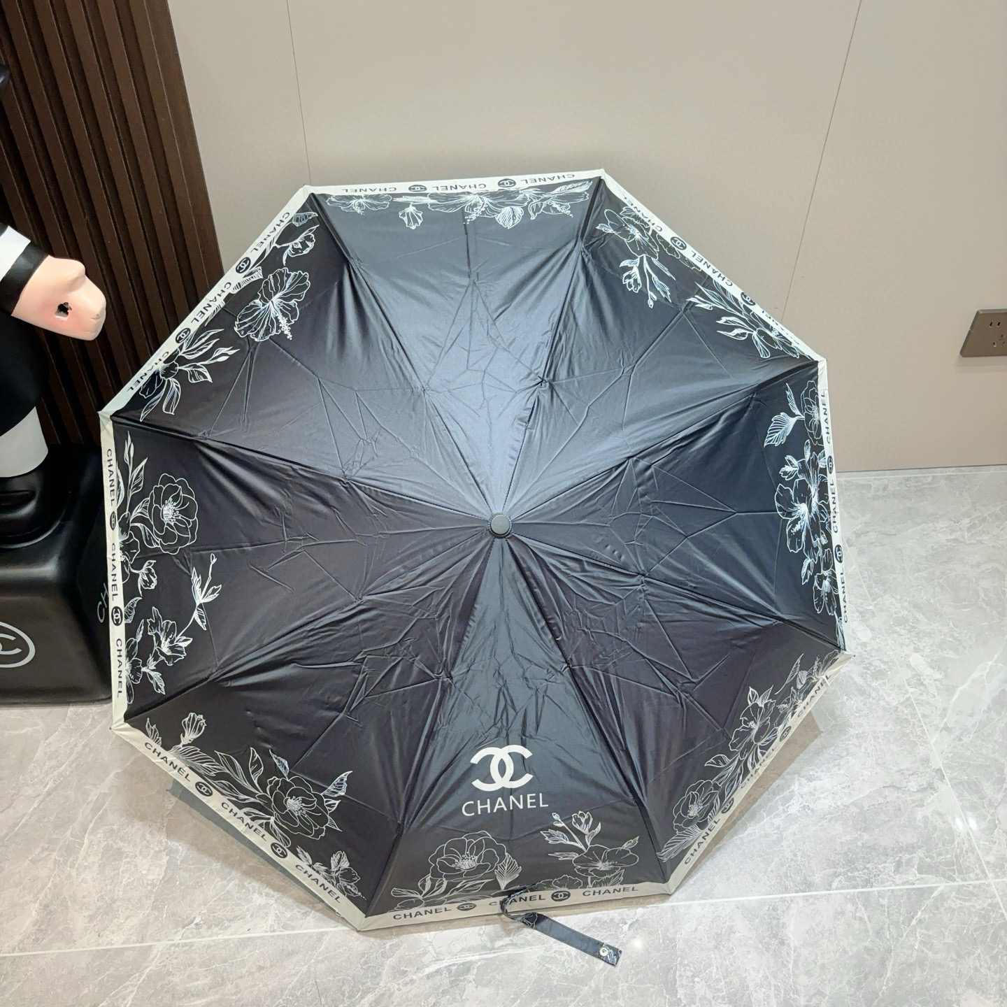  CHANEL（香奈儿）三折自动折叠晴雨伞 选用台湾进口UV防紫外线伞布 原单代工级品质 
