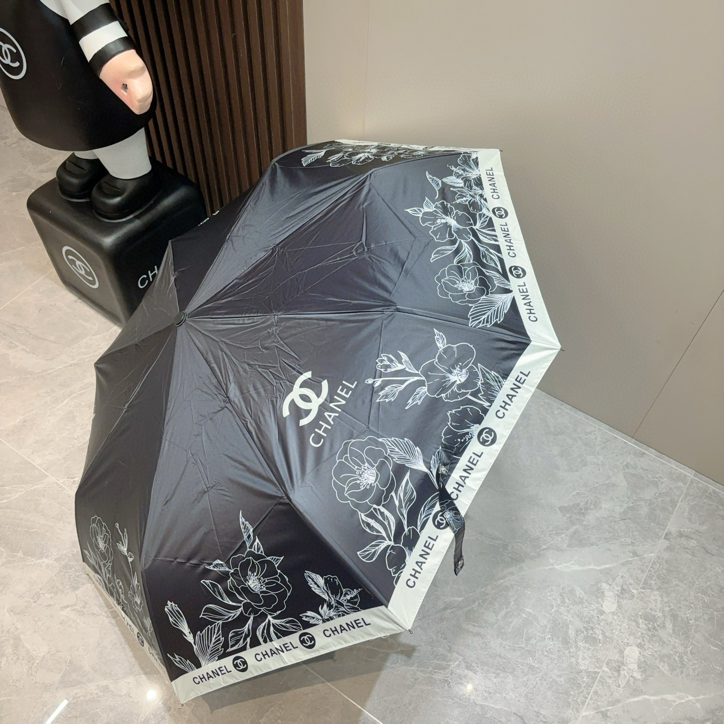  CHANEL（香奈儿）三折自动折叠晴雨伞 选用台湾进口UV防紫外线伞布 原单代工级品质 