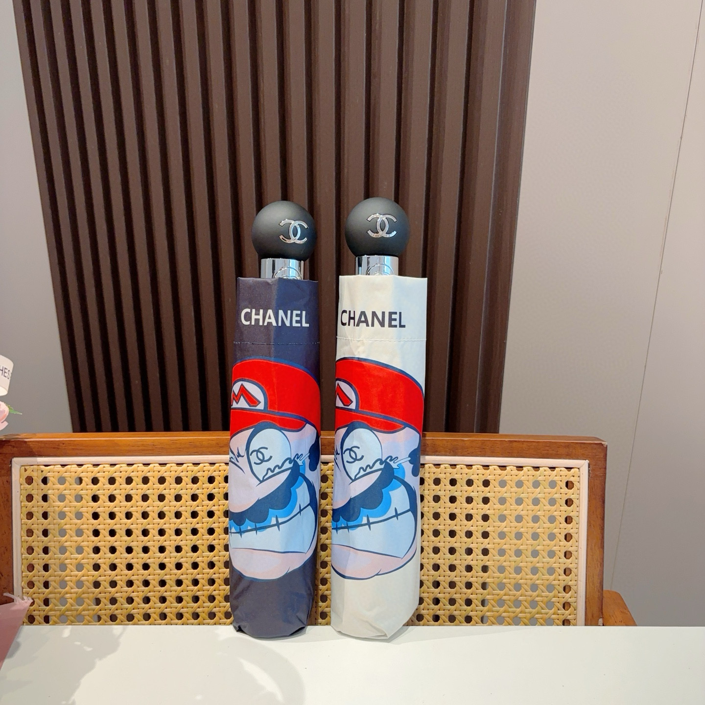  CHANEL（香奈儿）三折自动折叠晴雨伞 选用台湾进口UV防紫外线伞布 原单代工级品质 