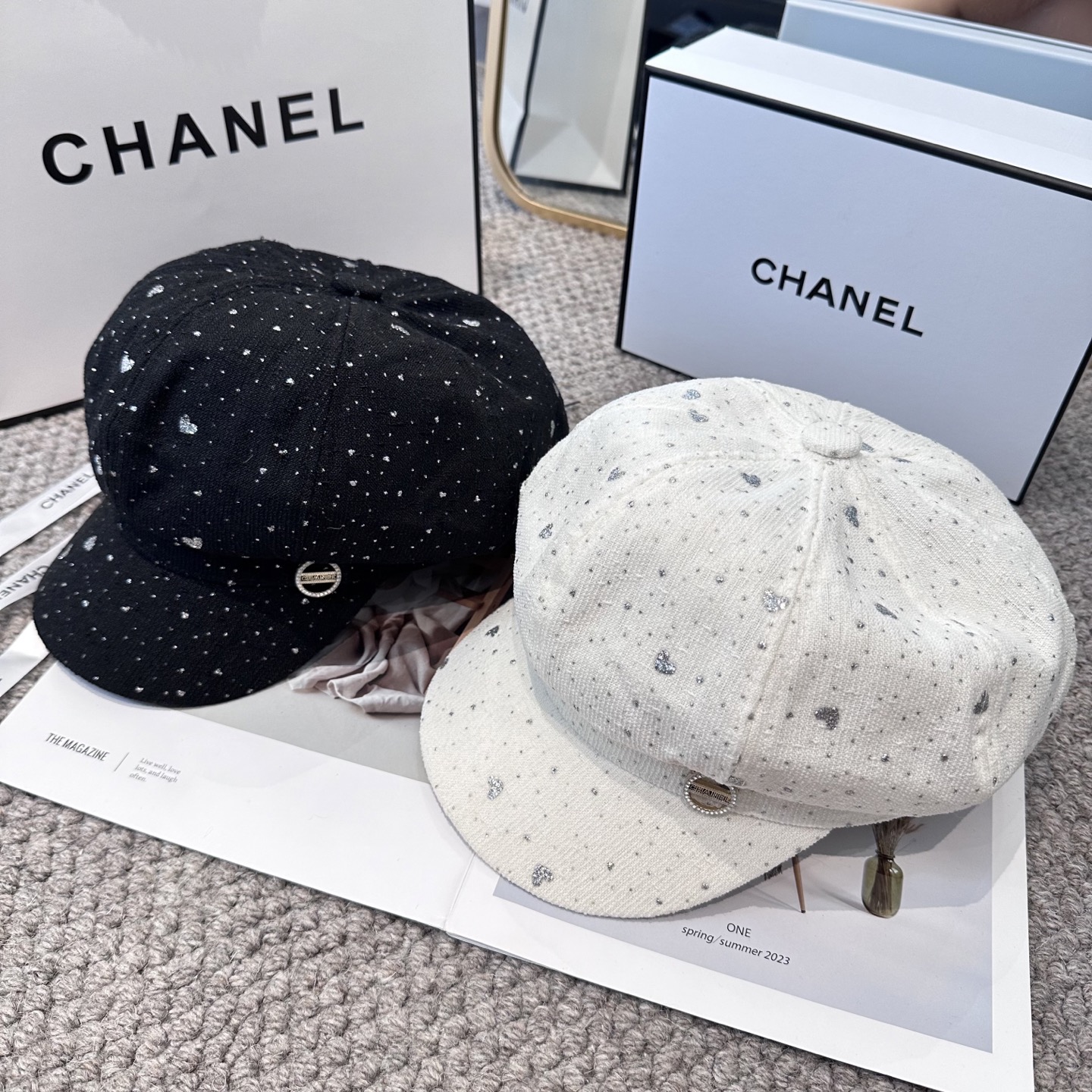  CHANEL 香奈儿 新款八角帽 ，高版本原单品质 简约经典logo，质感超级赞👍，精致大牌范，女神必