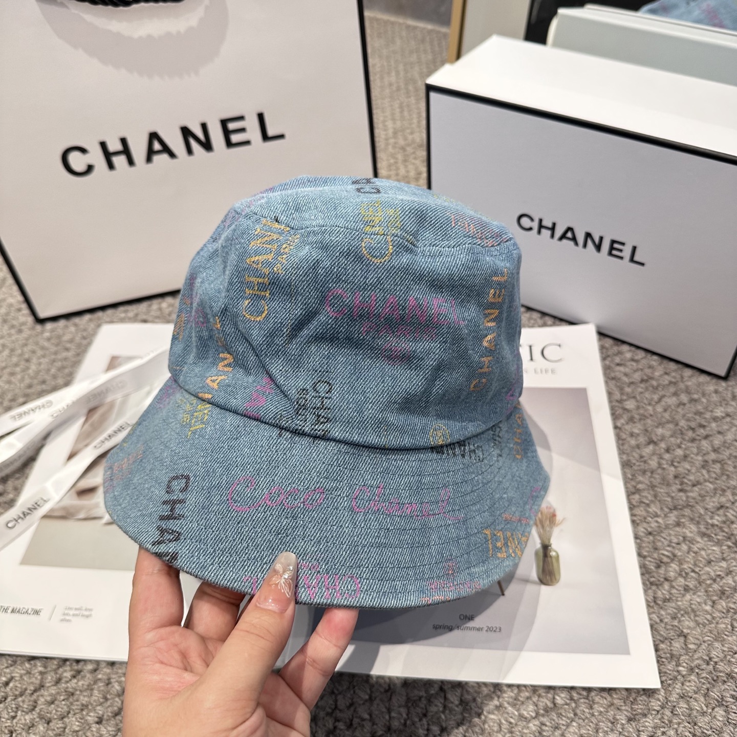 鸭舌帽 渔夫帽  【CHANEL香奈儿】新款高级感牛仔小香风渔夫帽，遮阳又超好搭配，出街单品 高货版本原