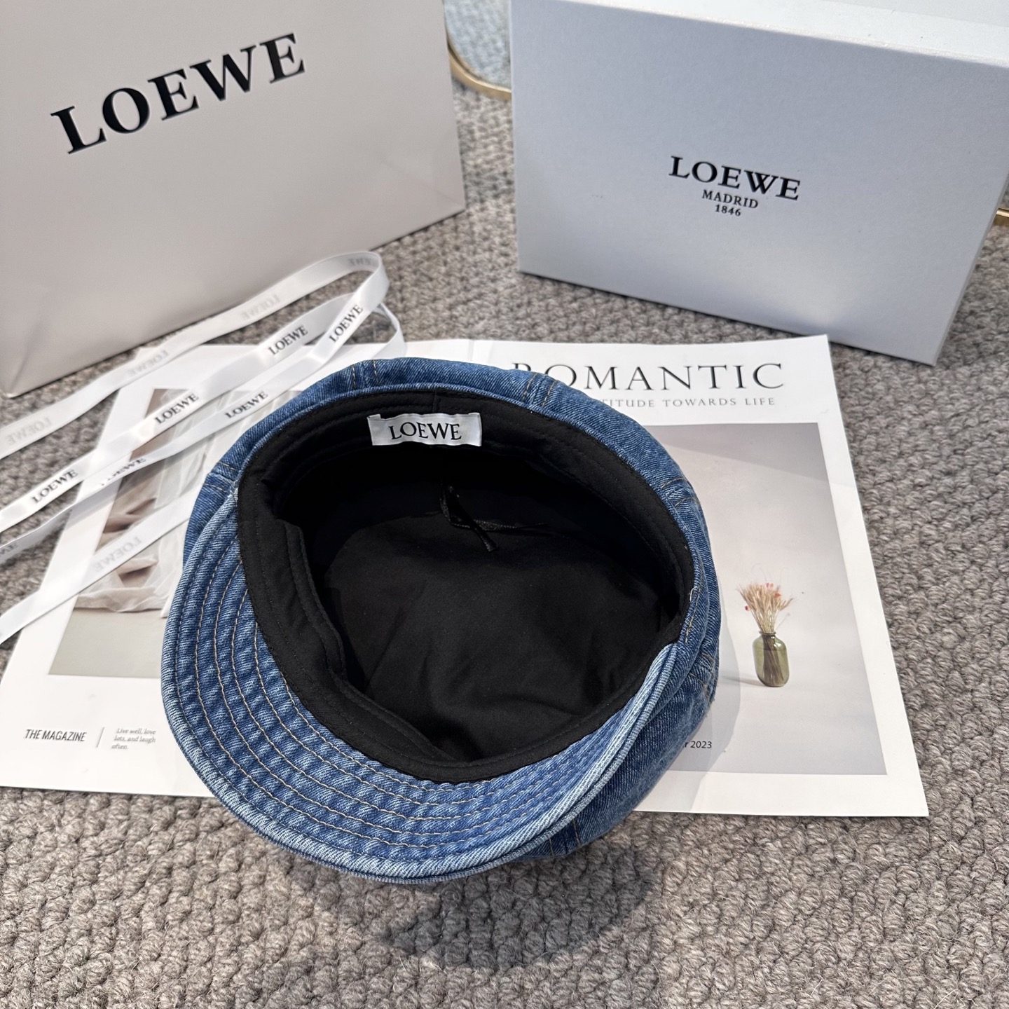  Loewe罗意威 新款复古水洗牛仔八角帽 ，高版本原单品质 简约经典logo，质感超级赞👍，精致大牌范