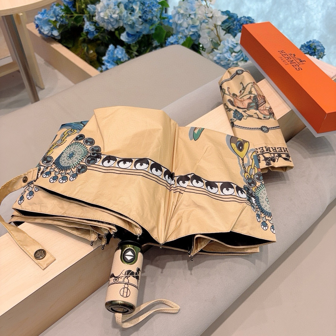 爱马仕（Hermès）   新款 极品H家三折自动伞重磅呈现 以其精湛的工艺技术和源源不断的想像力 新涂
