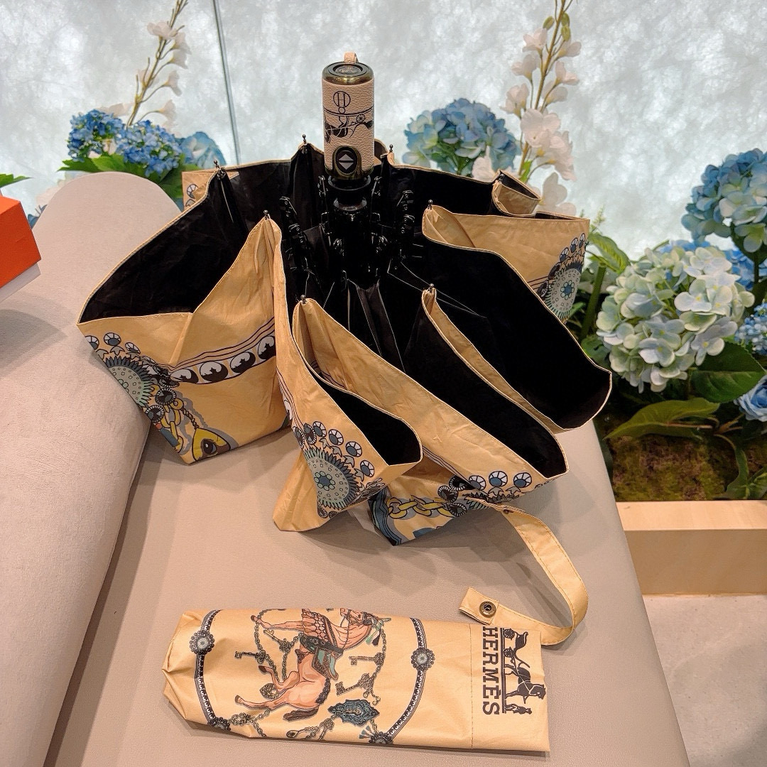 爱马仕（Hermès）   新款 极品H家三折自动伞重磅呈现 以其精湛的工艺技术和源源不断的想像力 新涂