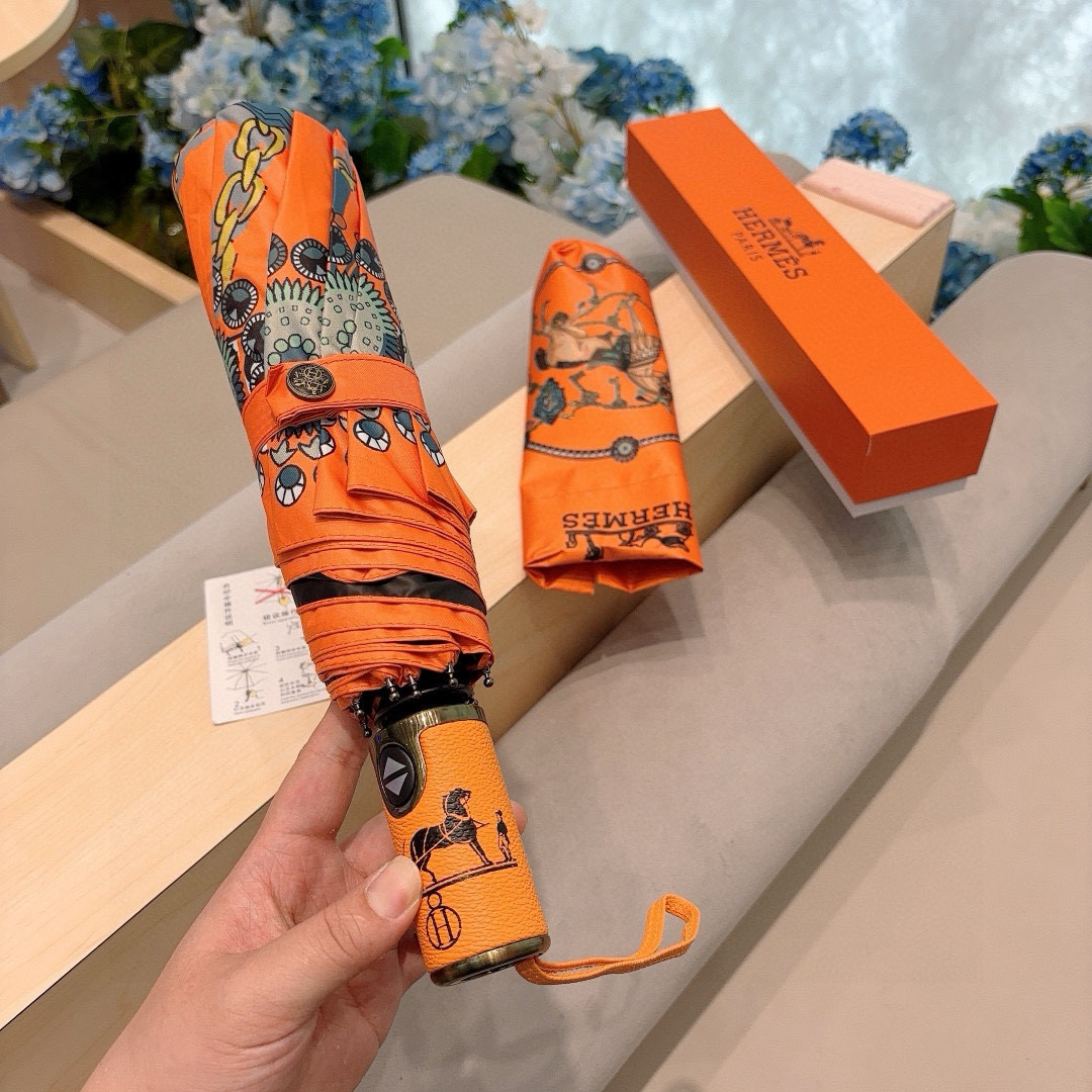 爱马仕（Hermès）   新款 极品H家三折自动伞重磅呈现 以其精湛的工艺技术和源源不断的想像力 新涂