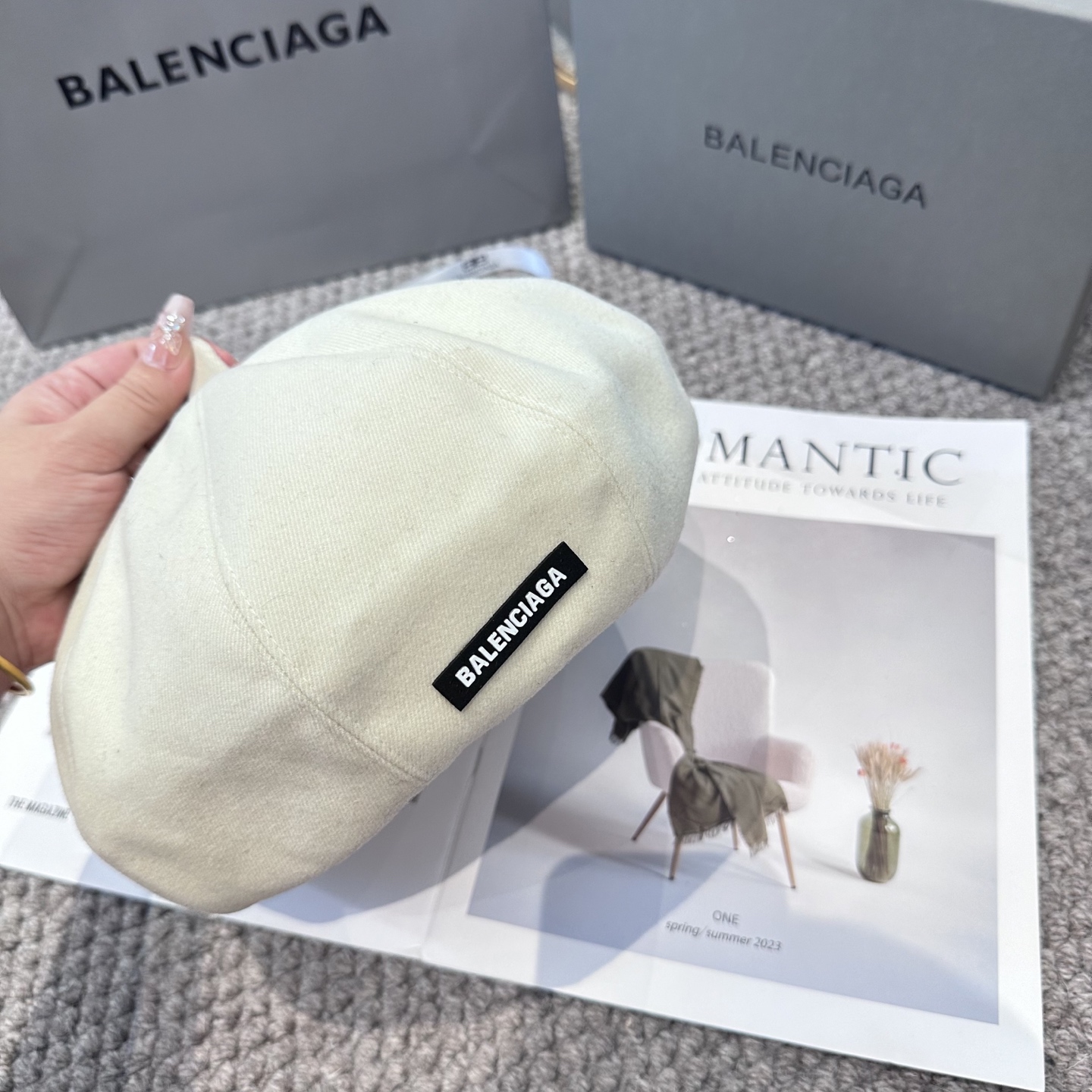  巴黎世家 贝雷帽子女春秋网红日系复古百搭画家帽品脸小凹造型八角帽