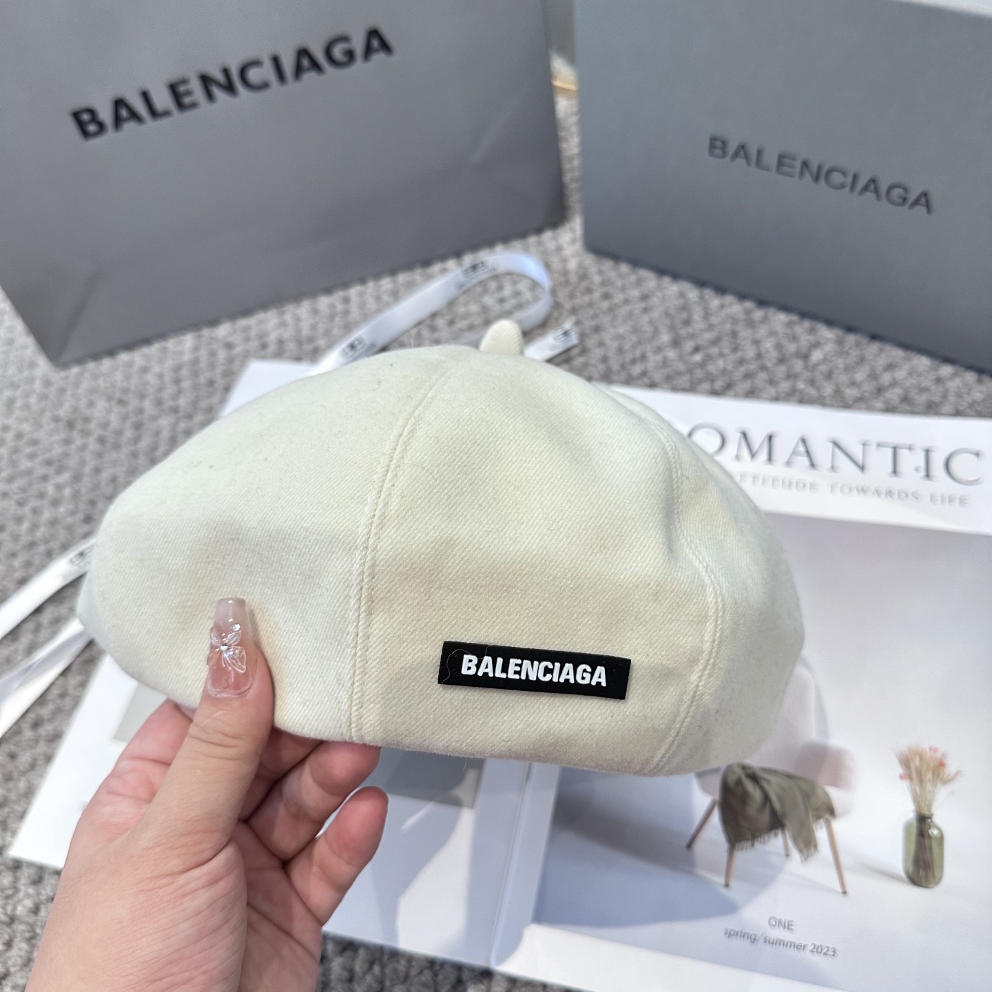  巴黎世家 贝雷帽子女春秋网红日系复古百搭画家帽品脸小凹造型八角帽