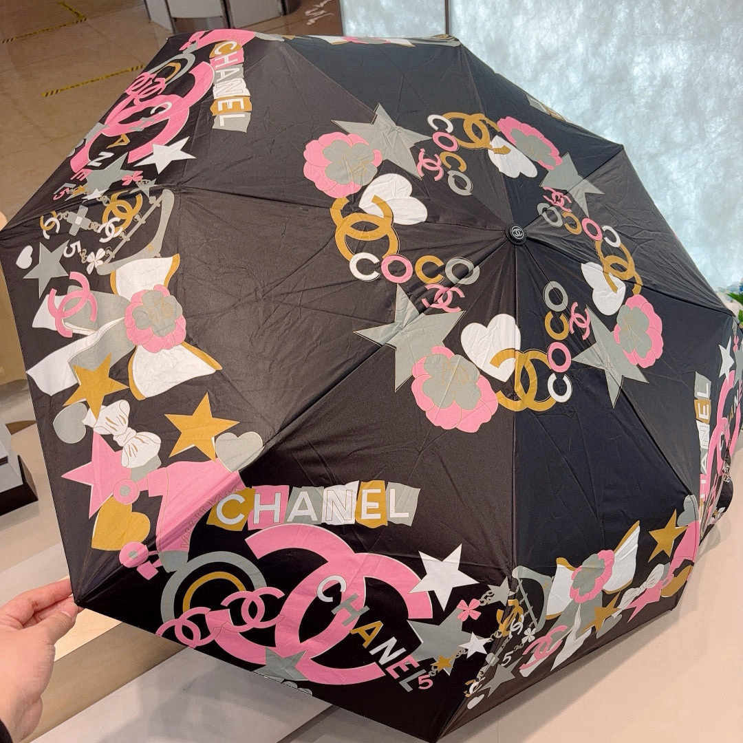  CHANEL香奈儿 三折自动折叠晴雨伞  时尚原单代工品质 细节精致 看得见的品质 打破一成不变 色泽