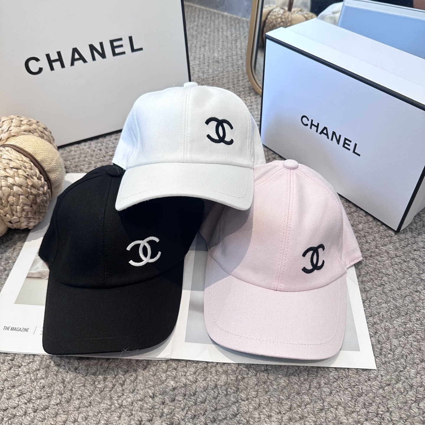 CHANEL香奈儿 新款别针内花 简约刺绣logo棒球帽，新款出货，大牌款超好搭配，赶紧入手！3色