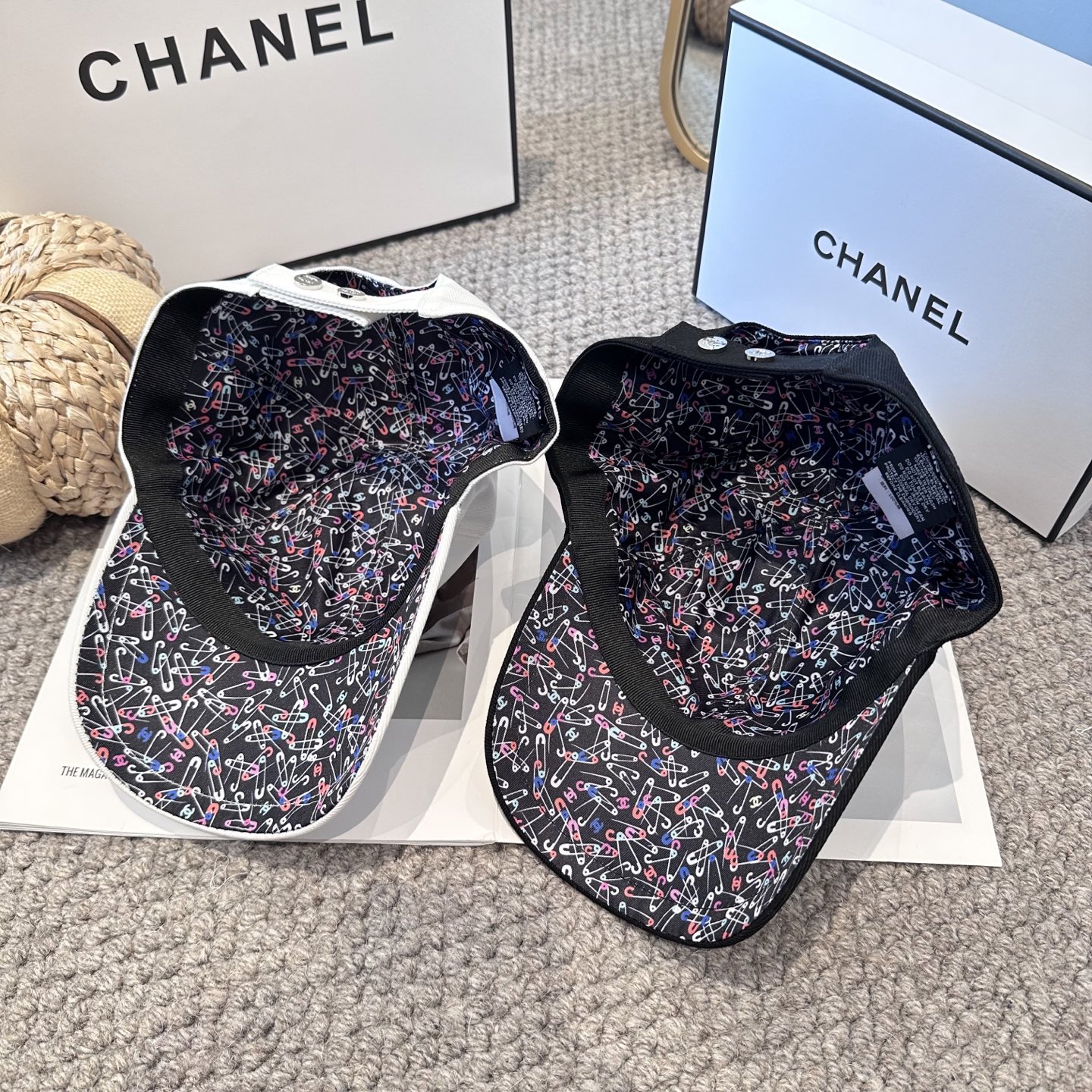 CHANEL香奈儿 新款别针内花 简约刺绣logo棒球帽，新款出货，大牌款超好搭配，赶紧入手！3色