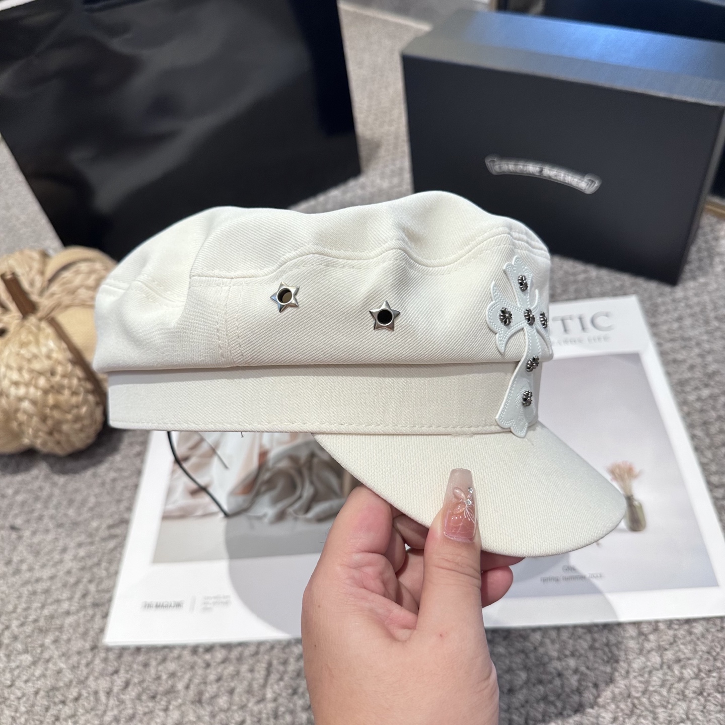  Chrome Hearts 克罗心💓新款秋冬时尚设计百搭军帽，谁带谁好看👄