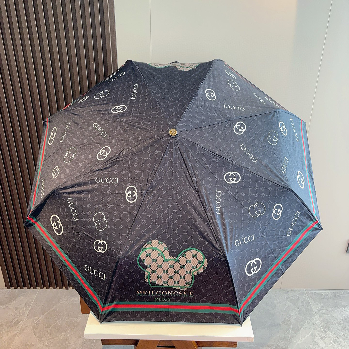 GUCCI（古奇）新款  三折自动折叠晴雨伞 选用台湾进口UV防紫外线伞布 原单代工级品质  🌹