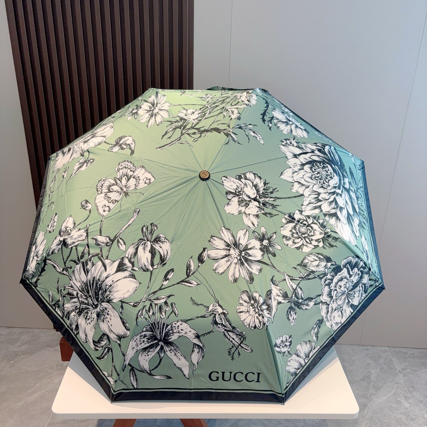 GUCCI（古奇）新款  三折自动折叠晴雨伞 选用台湾进口UV防紫外线伞布 原单代工级品质  🌹