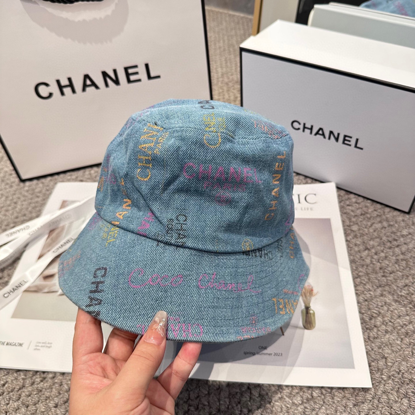 鸭舌帽 渔夫帽  【CHANEL香奈儿】新款高级感牛仔小香风渔夫帽，遮阳又超好搭配，出街单品 高货版本原