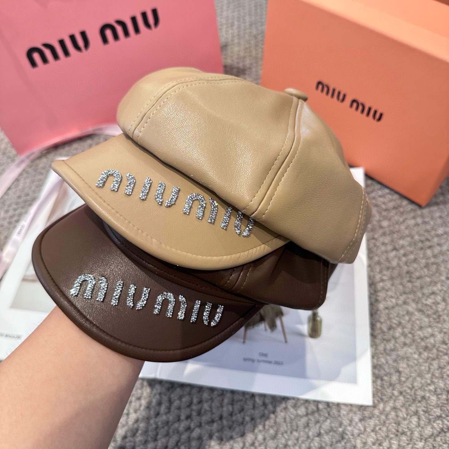  miumiu缪缪 新款贝雷帽女秋冬百搭辣妹个性显脸小 不挑人的帽型 