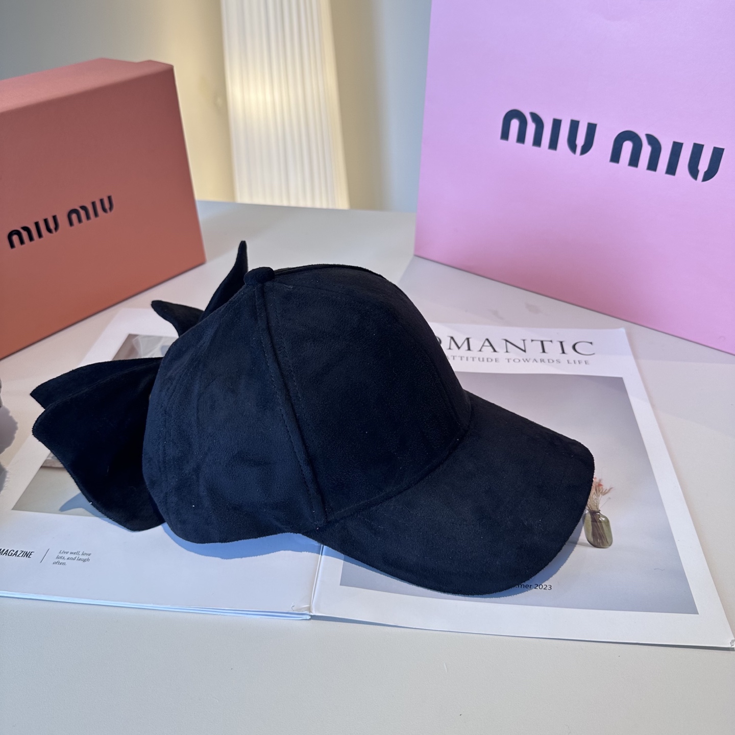  miumiu缪缪 新款绒面 蝴蝶结鸭舌帽，高端定制，百搭时尚精致💍3色