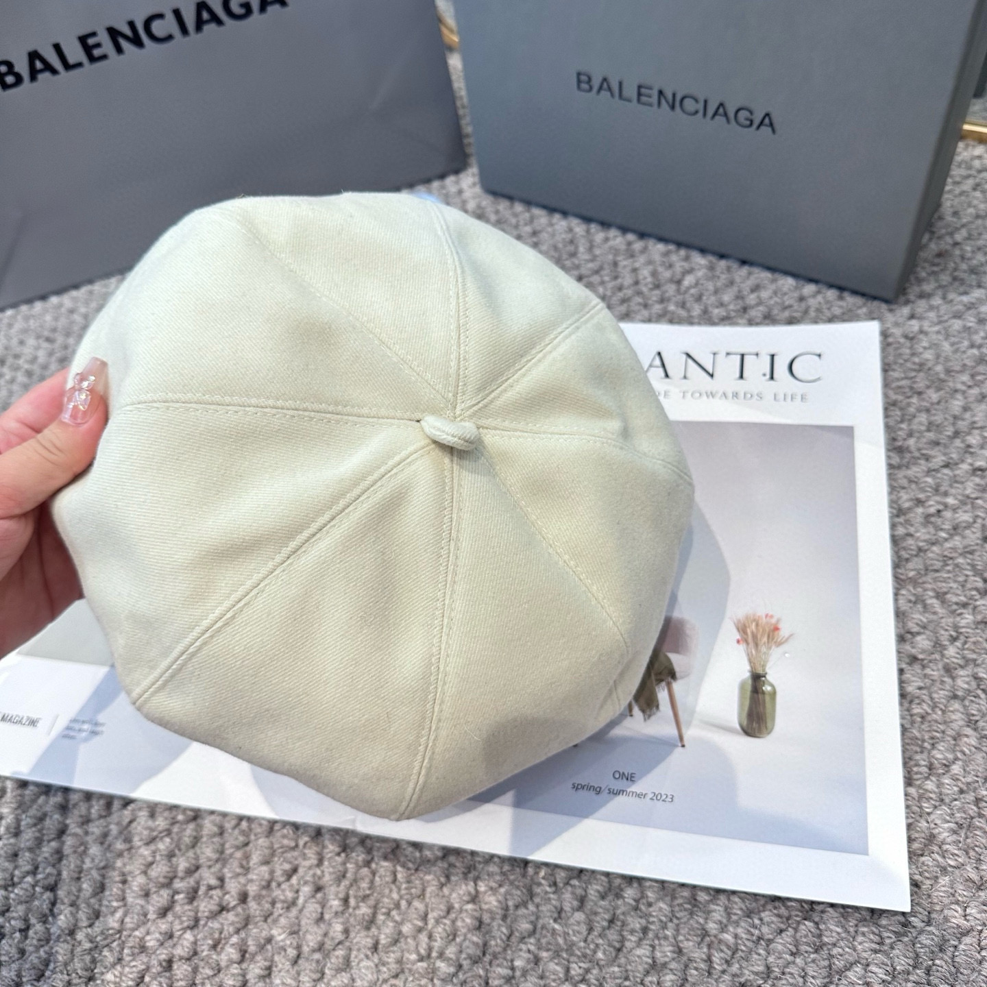  巴黎世家 贝雷帽子女春秋网红日系复古百搭画家帽品脸小凹造型八角帽